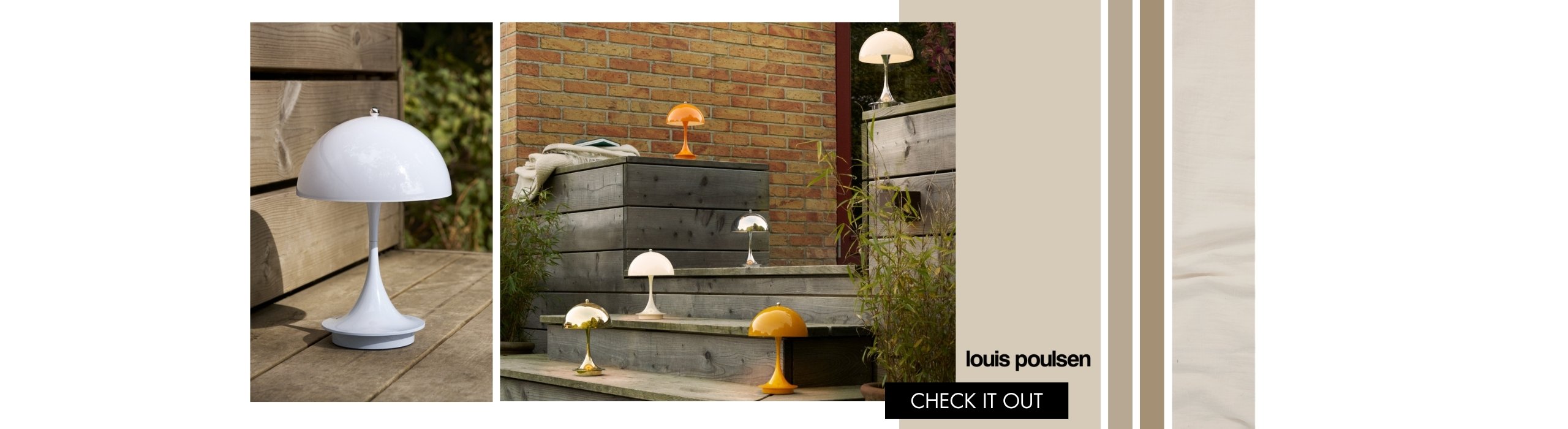 Portable standing louis poulsen lamps place in exterior